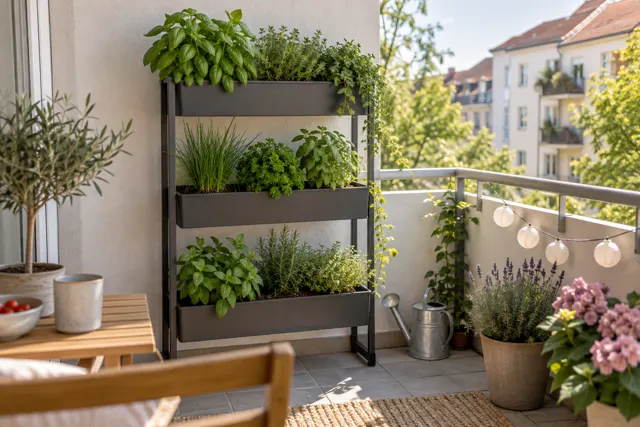 vertikaler garten – KI-Illustration